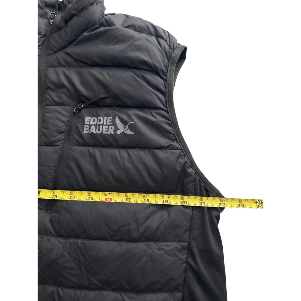 Eddie Bauer Mens 550 Down Vest Black Puffer Sleeveless Jacket Size Large - Picture 5 of 6